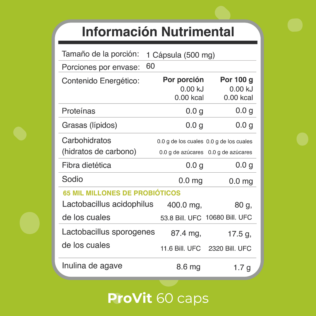 BioCore ProVit 60 días | 60 cápsulas - Biobo Labs