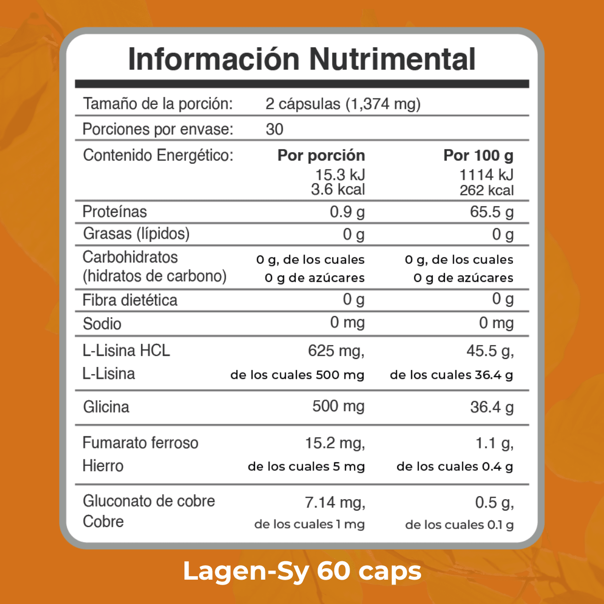 Lumida Lagen-Sy 30 días | 60 cápsulas - Biobo Labs