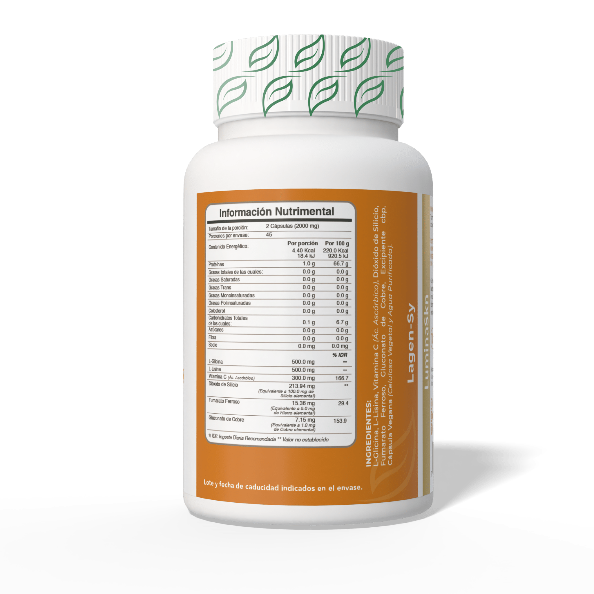 LuminaSkn Lagen - Sy 45 días | 90 cápsulas - Biobo Labs