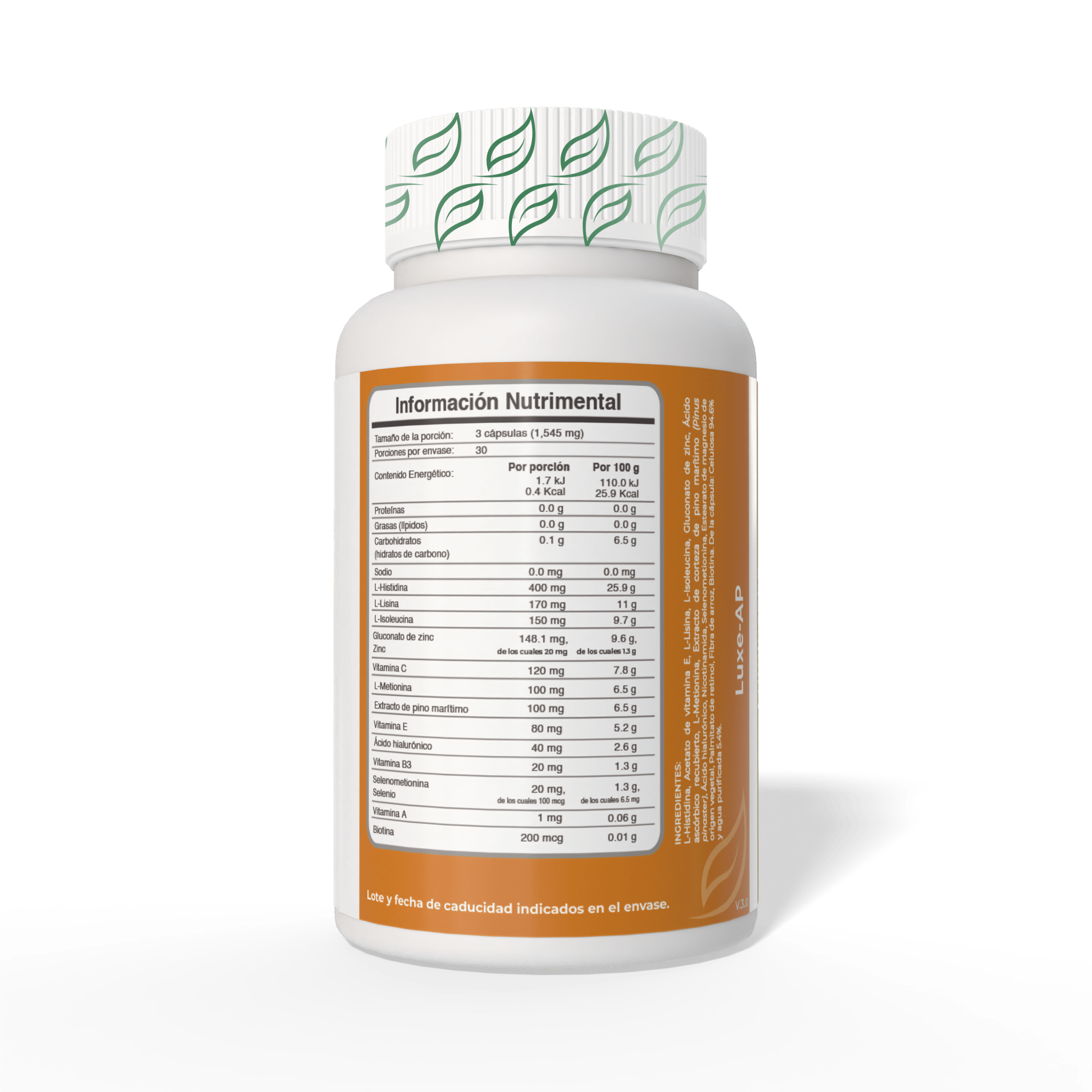 LuminaSkn Luxe - AP 30 días | 90 cápsulas - Biobo Labs