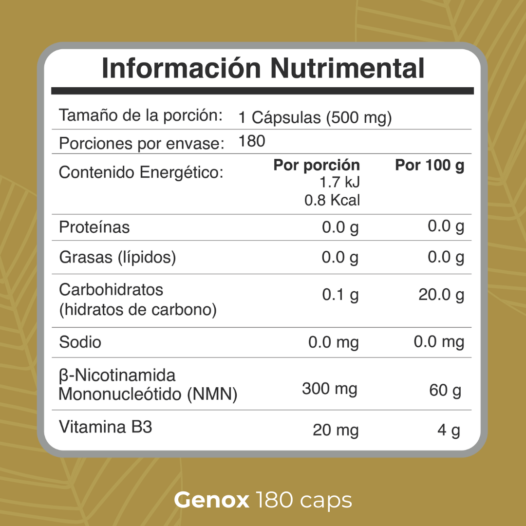 Revigen Genox 180 días | 180 cápsulas - Biobo Labs